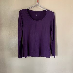 Purple long-sleeve top